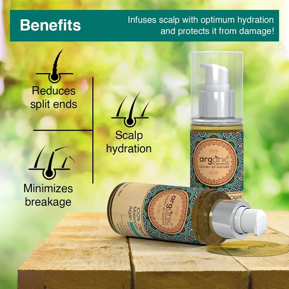 Aaryanveda Aganic Organic Moroccan Argan Hair Oil