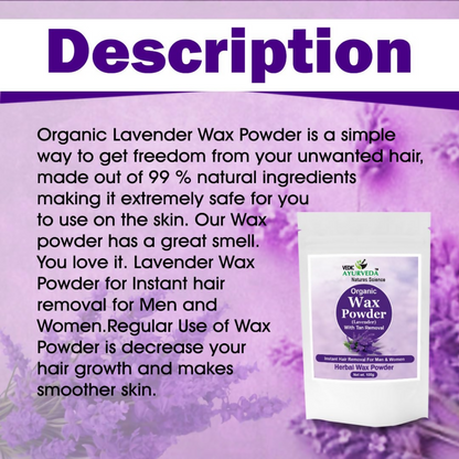 VedicAyurveda Herbal Wax Powder - Lavender - Dista