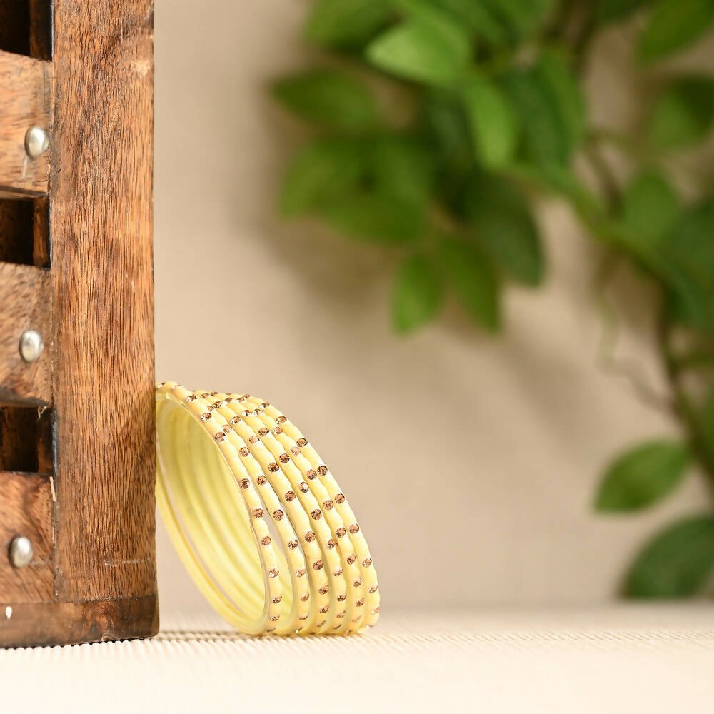 Afast Elegant Bridal & Wedding Party Fashion Bangle/Kada Set, White, Glass, Pack Of 12 Model No- A16 - Distacart