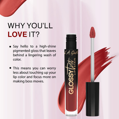 L.A. Girl Glossy Tint Lip Stain - Captivating - Distacart