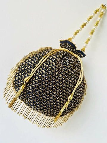 Joban Fashion Potli Bags - Black - Dista