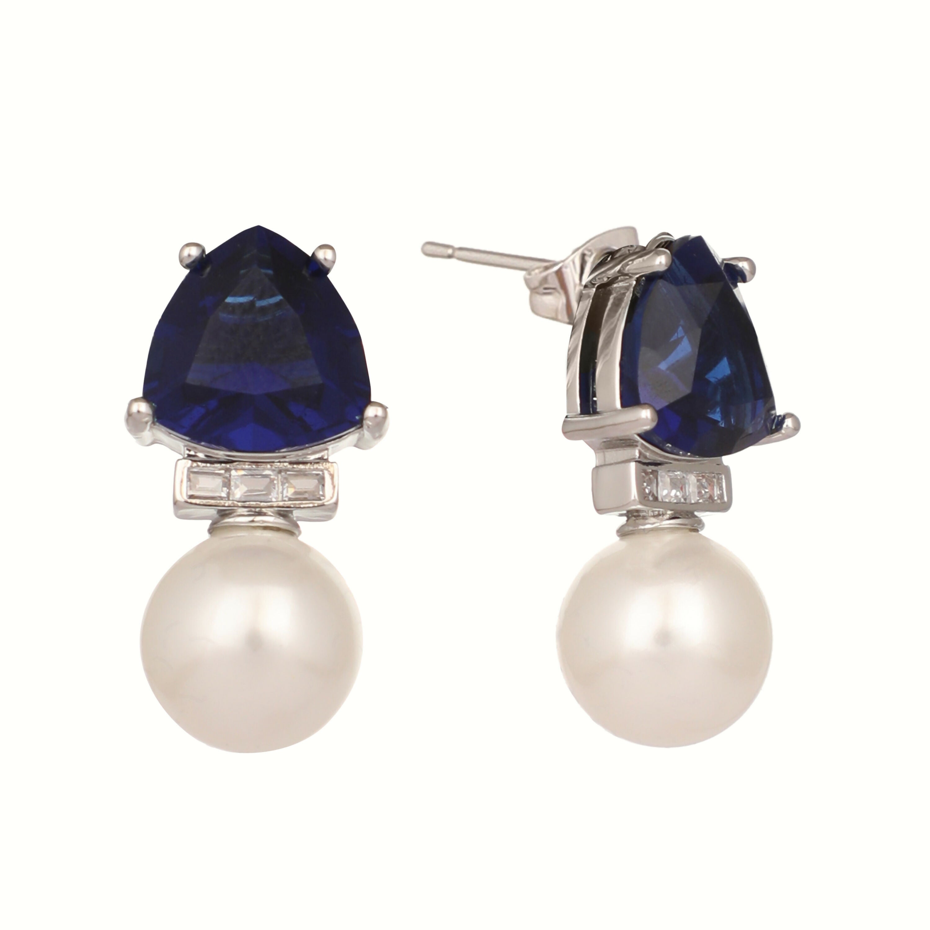 Nuyug Blue Stone Elegance Anti Tarnish Studs