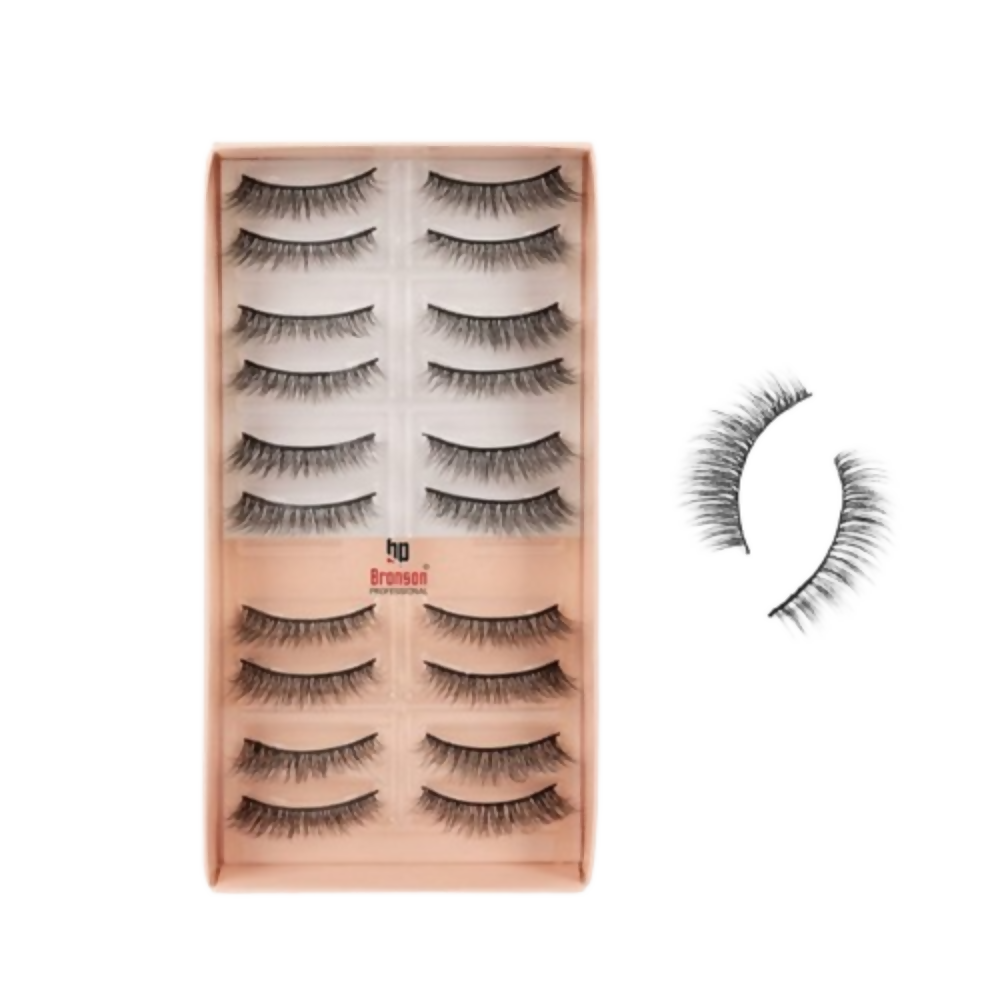 Bronson Professional Eyelash Set 3d False Long And Natural Eye Makeup - L07 - Dista