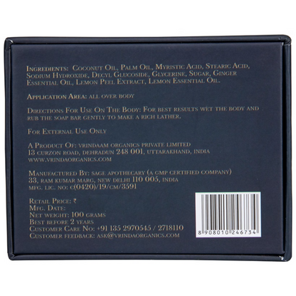 Vrinda Ginger & Lime Soap - Dista