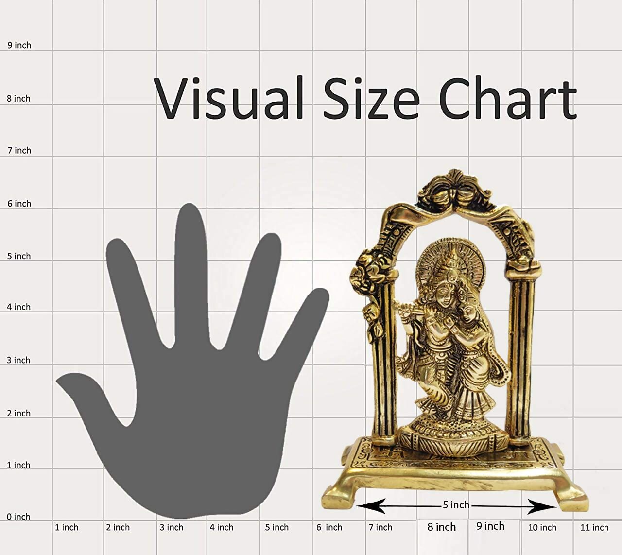 Collectible India Metal Gold Plated Radha Krishna Idol - Distacart