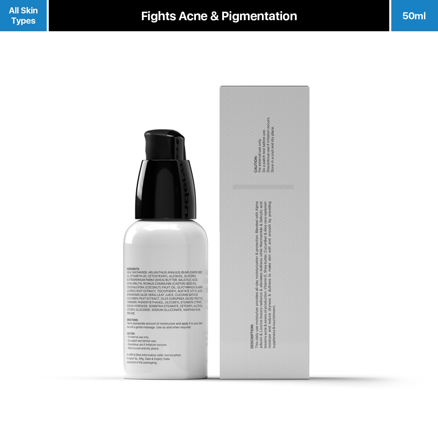 Underated Glow And Acne Clear Face Moisturiser Cream - Distacart