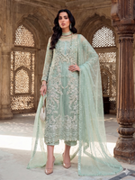 Thumbnail for Teeya Creation Womens New Soft Net With Heavy Embroiedery With Sequence Work Kurta Set - Dista