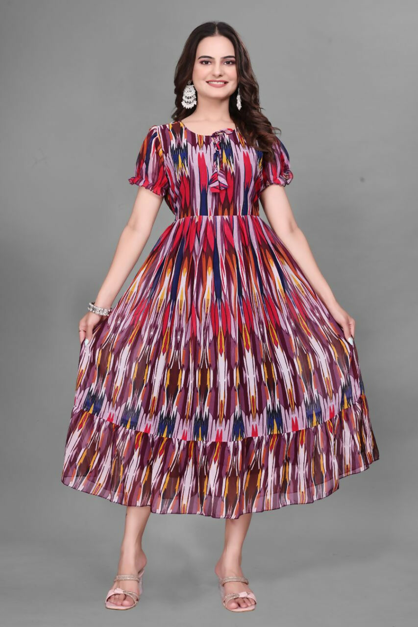 Preksha Creation Georgette Women Long Maxi Dress Type Gown