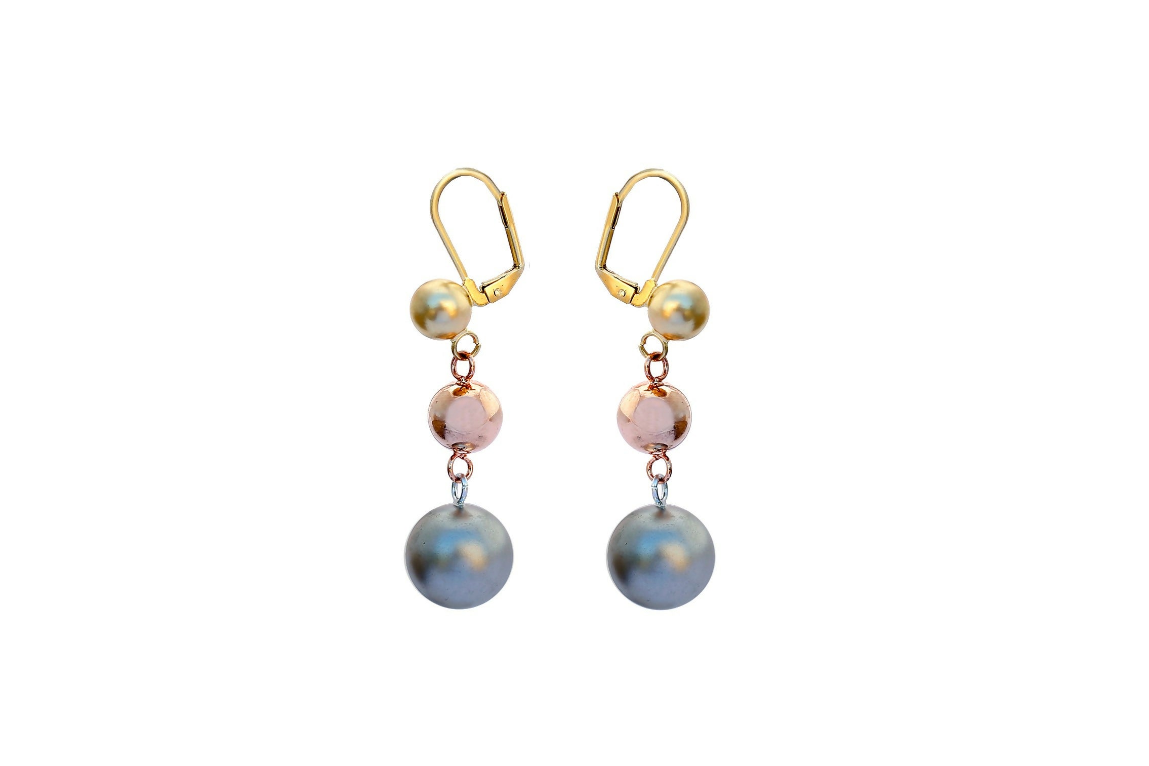 Joban Fashion Women Brass Golden White Ad Earrings - Distacart