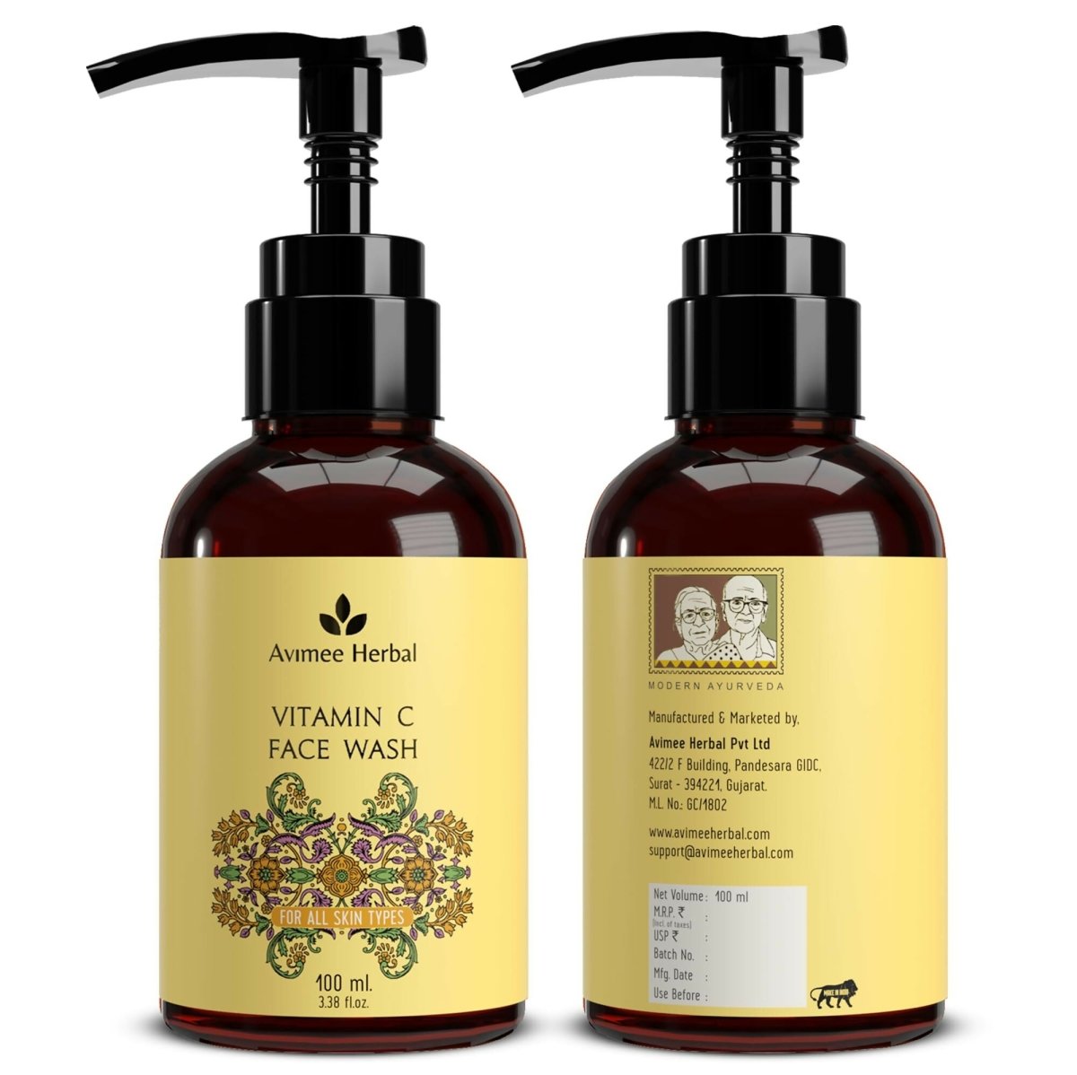 Avimee Herbal Vitamin C Face Wash - Distacart