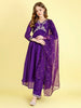Yash Enterprise Violet Vichitra Silk Embroidery Party Wear Suit Set - Distacart