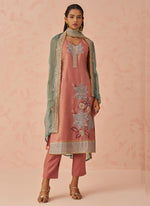 Thumbnail for Vegaa Fashion Peach Crush Embroidered Salwar Suit