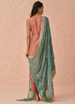Thumbnail for Vegaa Fashion Peach Crush Embroidered Salwar Suit