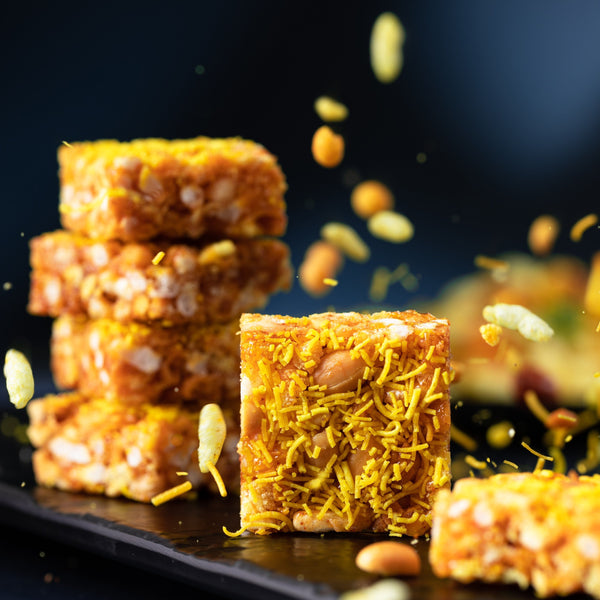 Almond House Bhel Squares