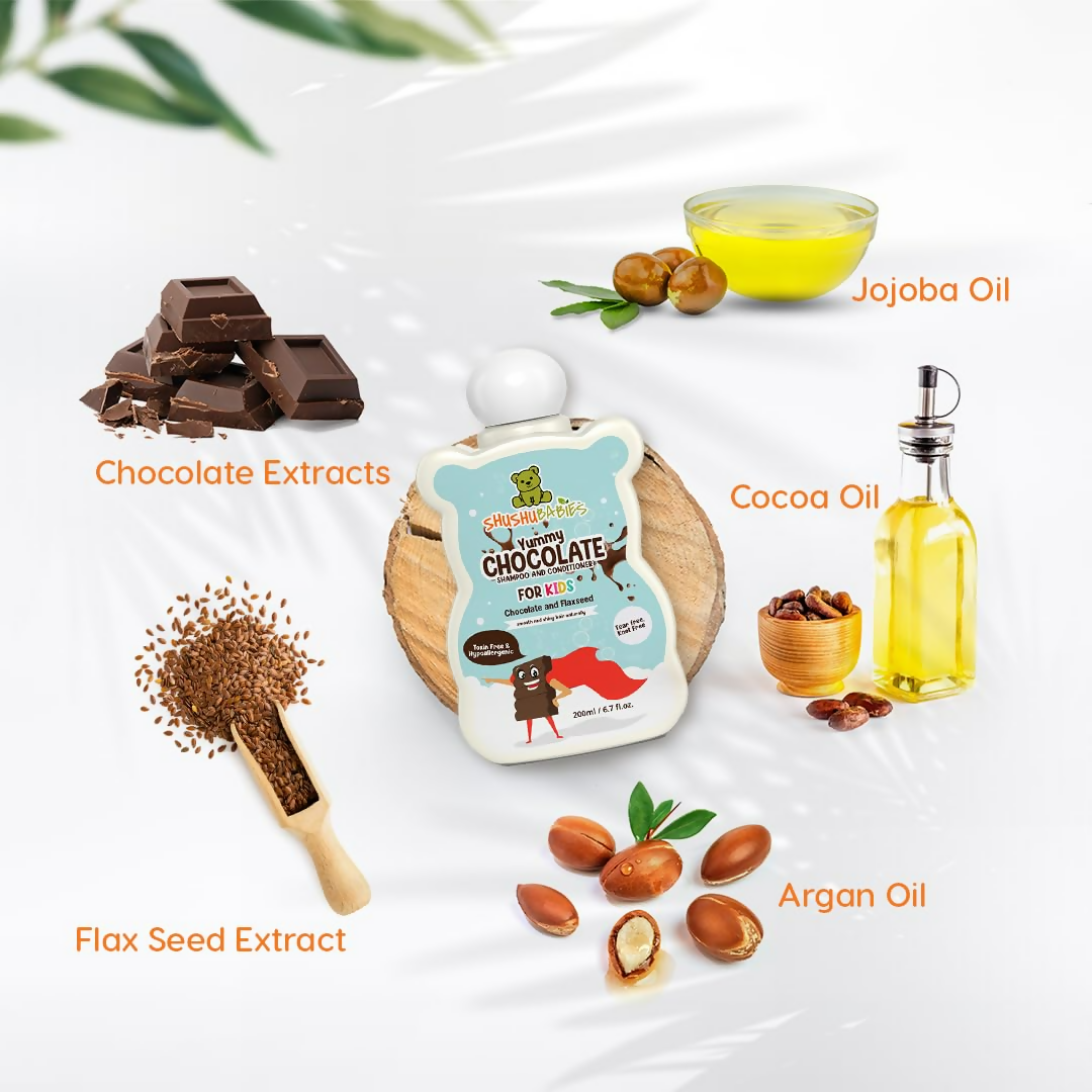Buy ShuShu Babies Yummy Chocolate Shampoo & conditioner with Flaxseed