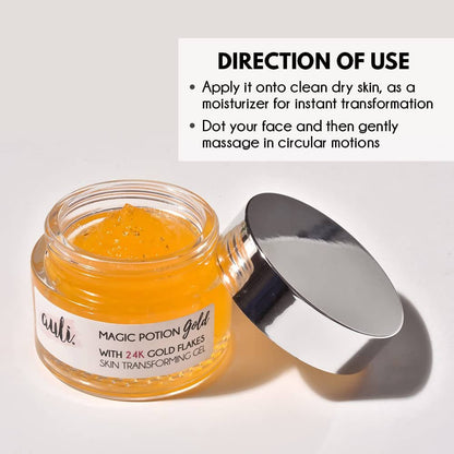 Auli Magic Potion Gold with 24k Gold Flakes - Skin Transforming Gel - Distacart