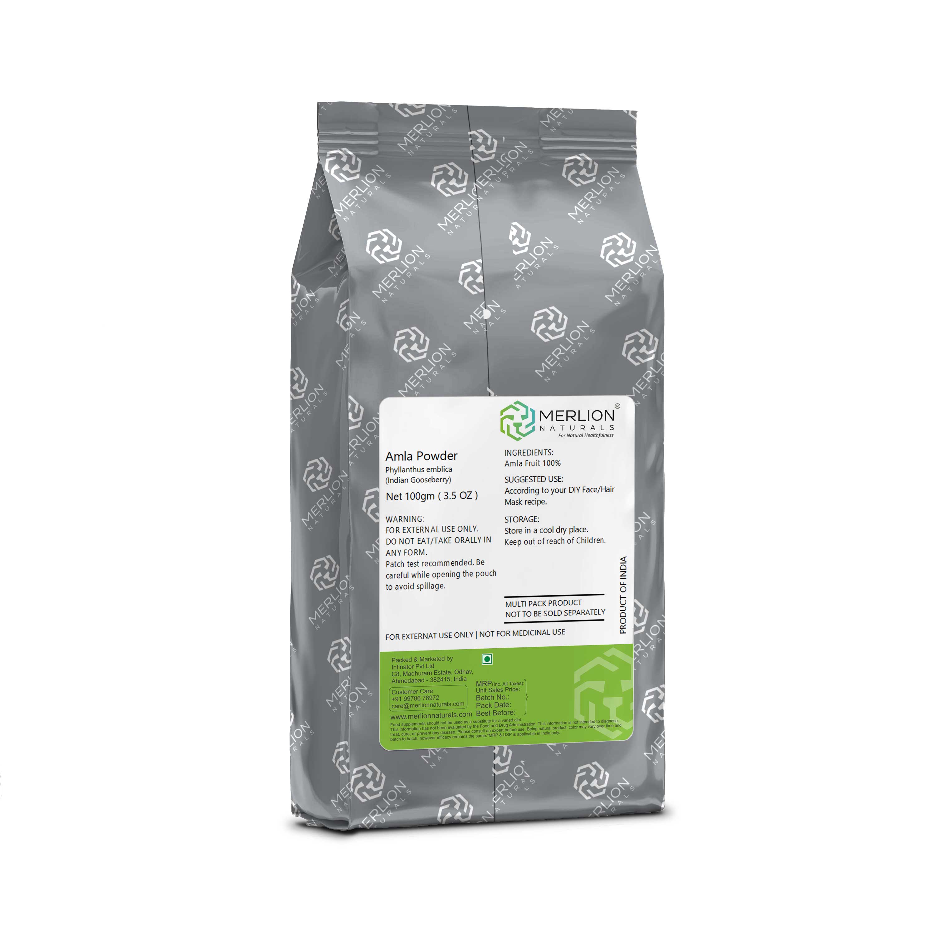 Merlion Naturals Amla Aritha and Shikakai Powder Combo - Distacart