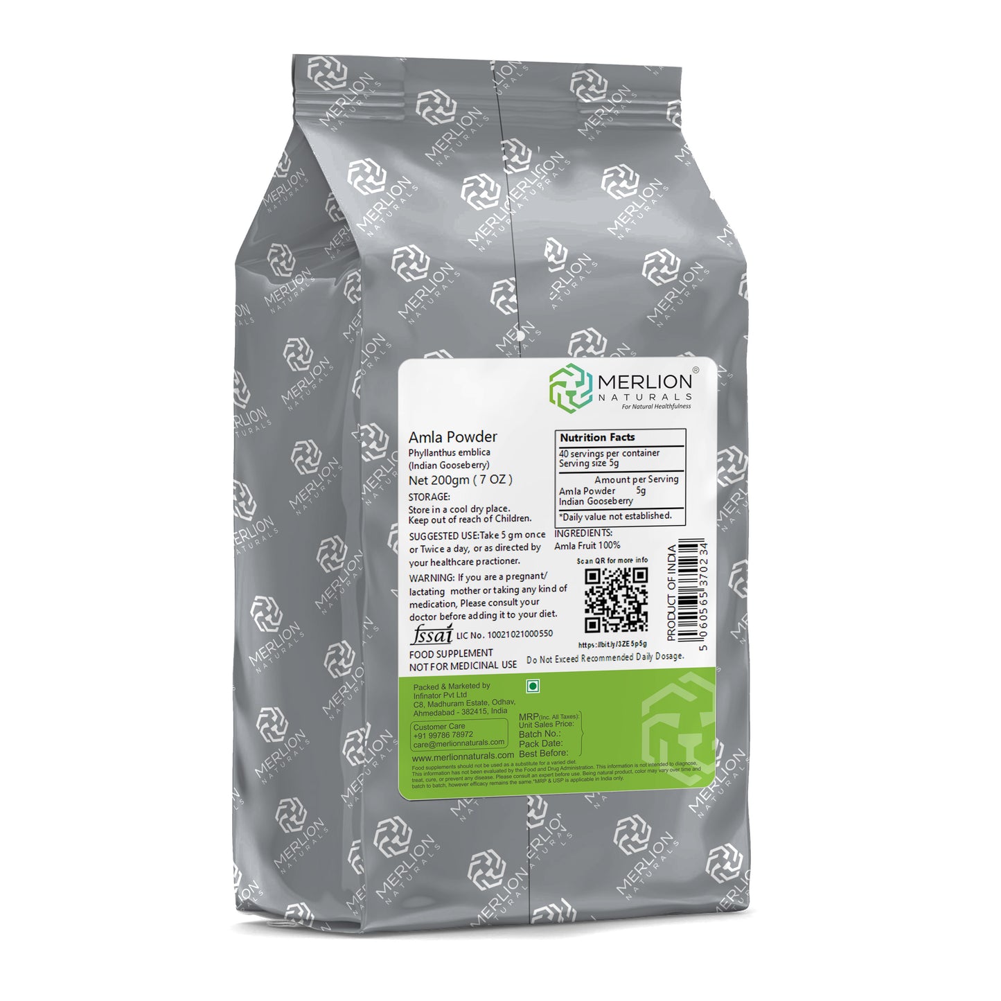 Merlion Naturals Amla Powder (Indian Gooseberry) - Distacart