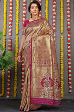 Thumbnail for Anaita Purple Woven Design Pure Silk Banarasi Saree With Blouse - Distacart