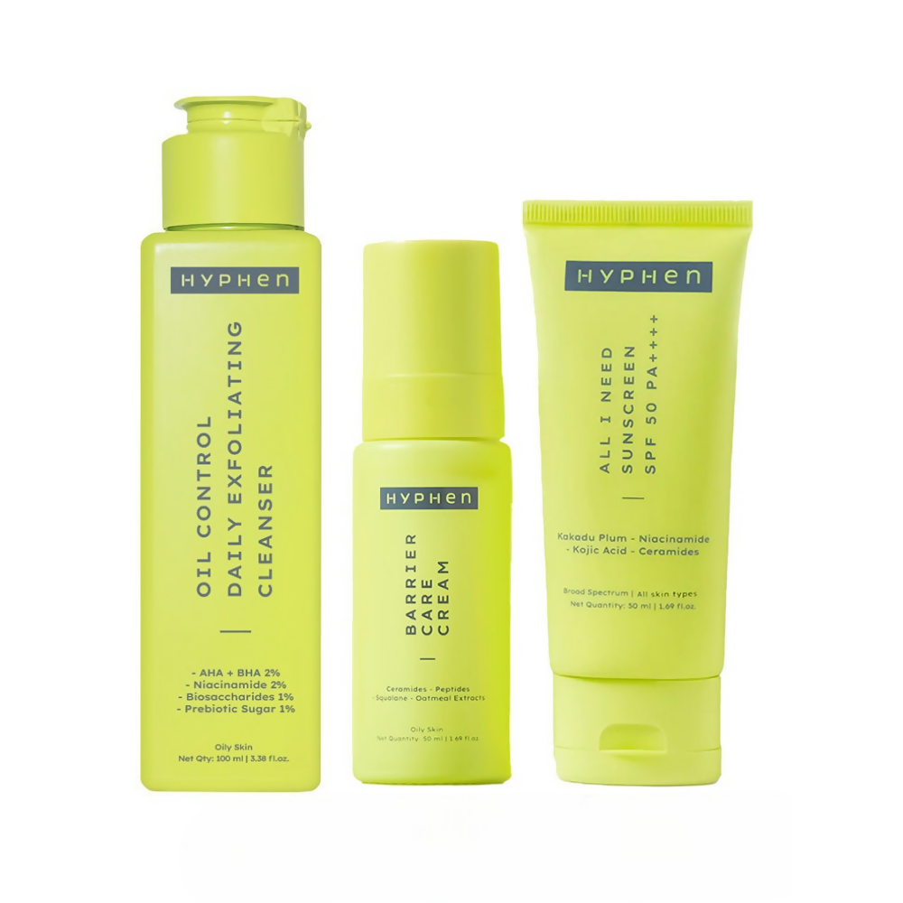 Hyphen By Kriti Sanon CMS (Cleanser, Moisturizer, Sunscreen) Combo Oil to Dry Skin - Distacart