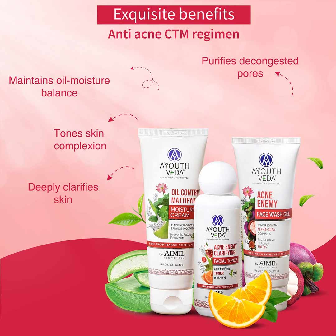 Ayouthveda Anti Acne CTM Regimen Combo