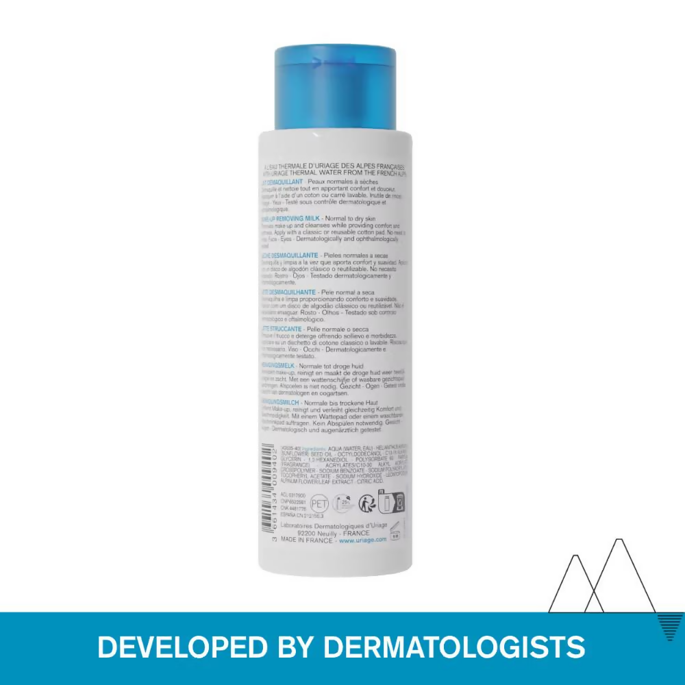 Uriage Makeup Removing Milk Gently Removes Makeup From Face & Eyes - Distacart
