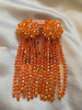 Inhanns Handmade Crystal Waterfall Earrings - Long - Orange - Distacart