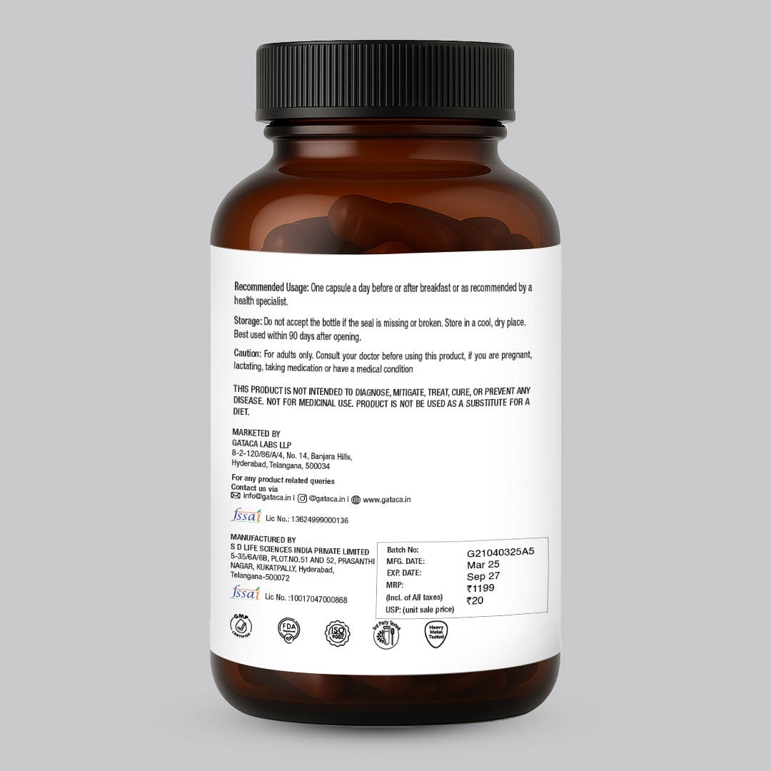 GATACA Apigenin - 50 mg Capsules for Better Sleep, More Focus, More Life