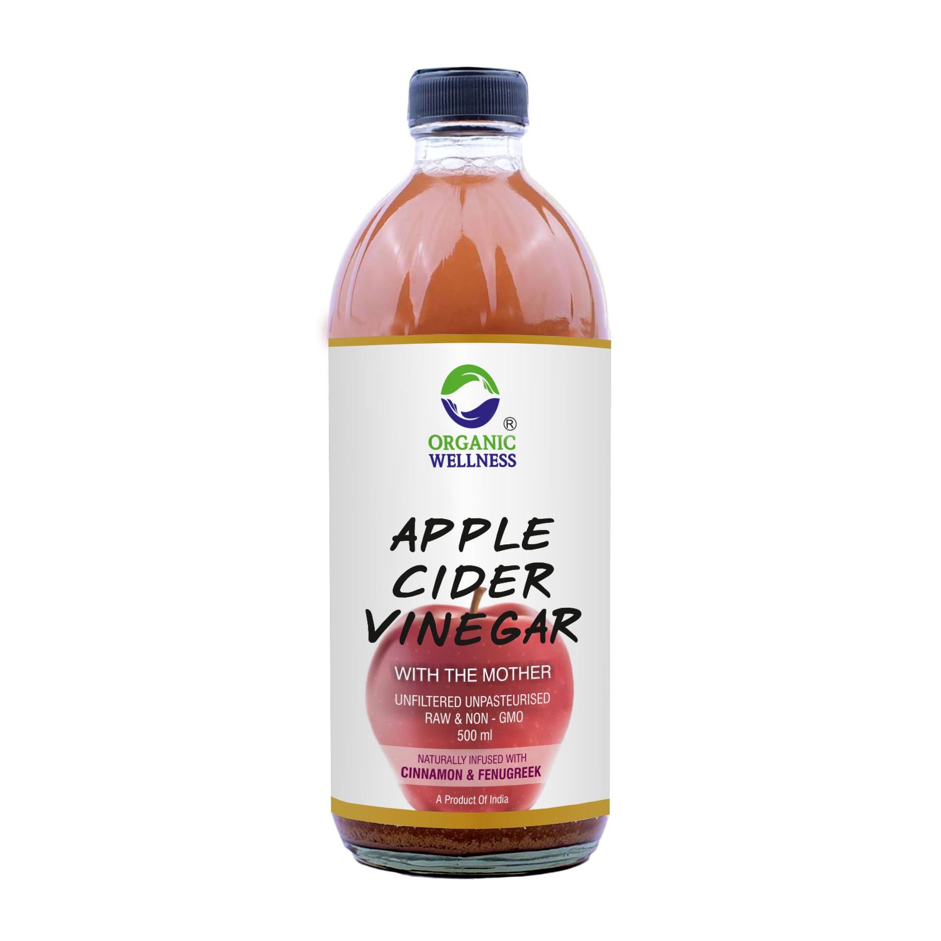 Organic Wellness Apple Cider Vinegar with Mother, Cinnamon & Fenugreek - Distacart