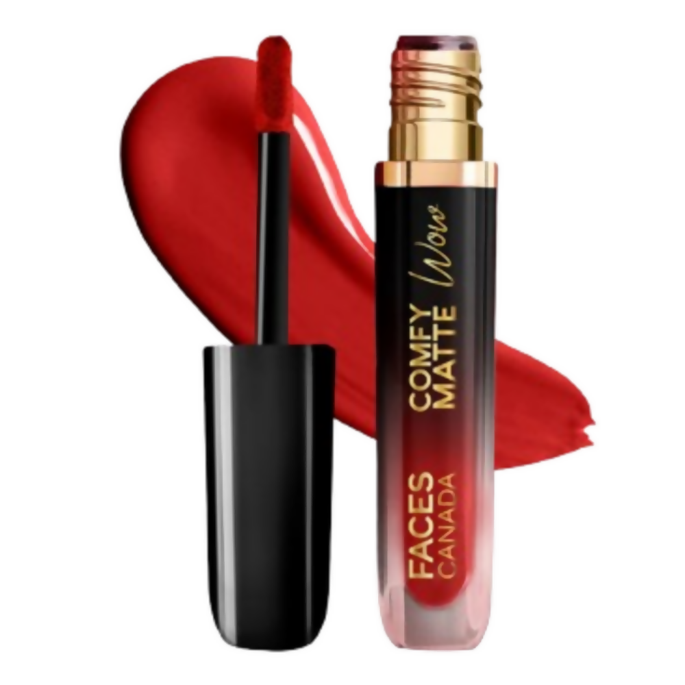 Faces Canada Comfy Matte Wow Liquid Lipstick - Ruby Rouge 03 - Distacart