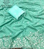 Thumbnail for Sky Pure Chiffon Woven Design Saree with Unstitched Blouse - Hiral Fashion - Distacart