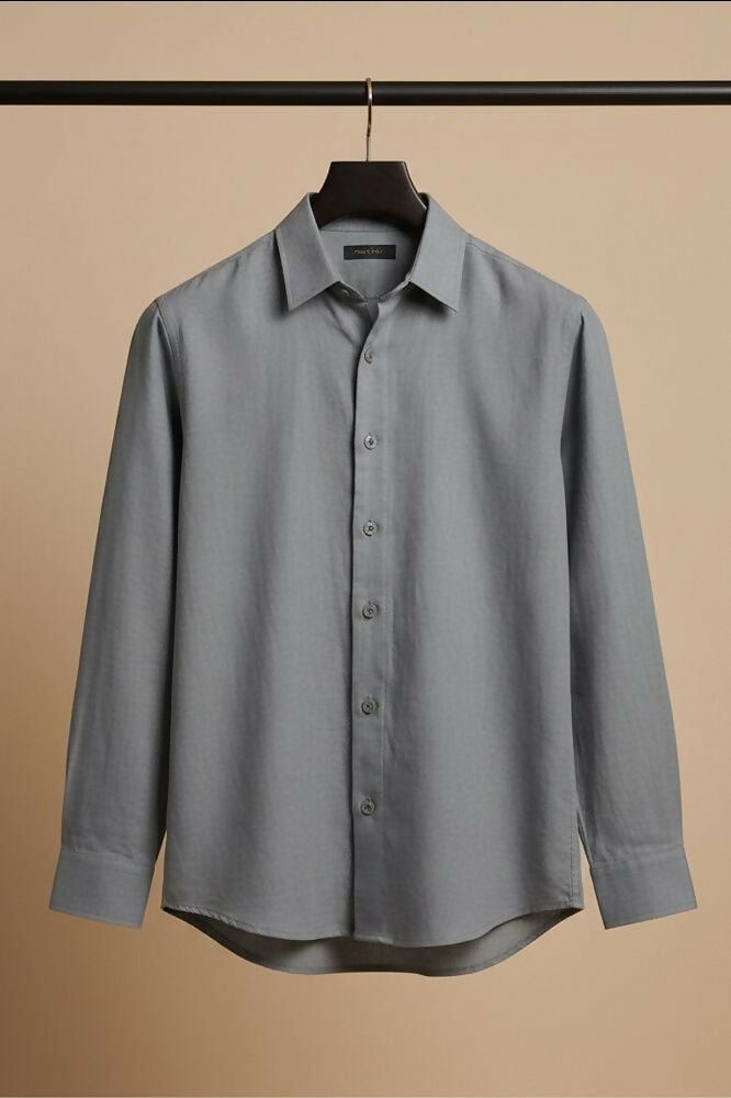 Driftline — Grey Cotton Shirt by Hilo Design - Dista