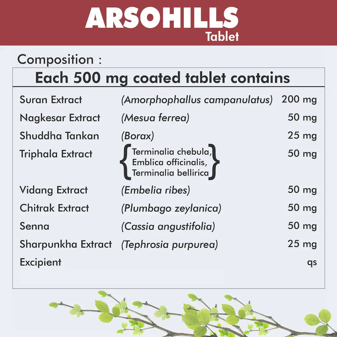 Herbal Hills Ayurveda Arsohills Tablets - Distacart