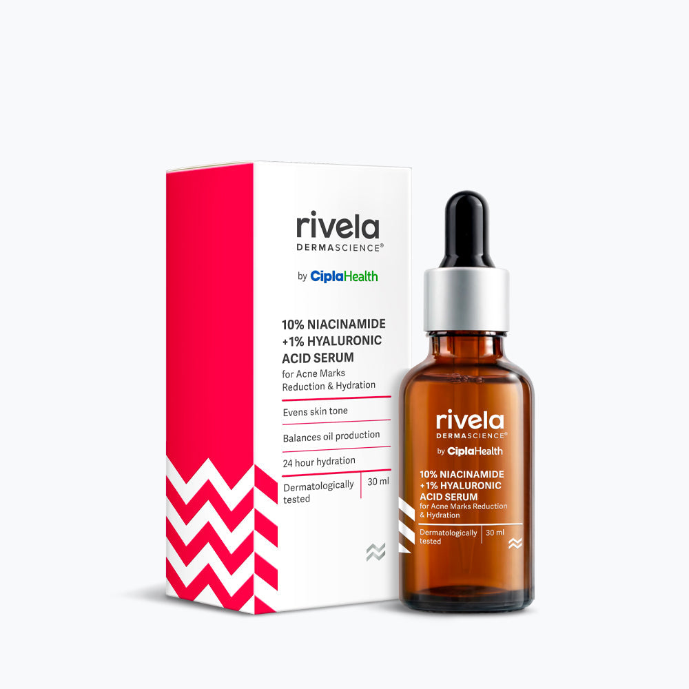 10% Niacinamide + 1% Hyaluronic Acid Serum - Rivela Dermascience