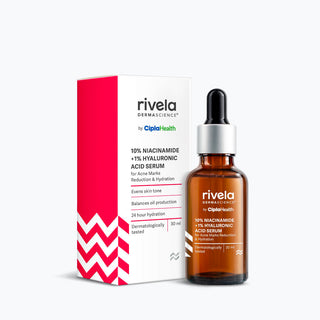 10% Niacinamide + 1% Hyaluronic Acid Serum - Rivela Dermascience