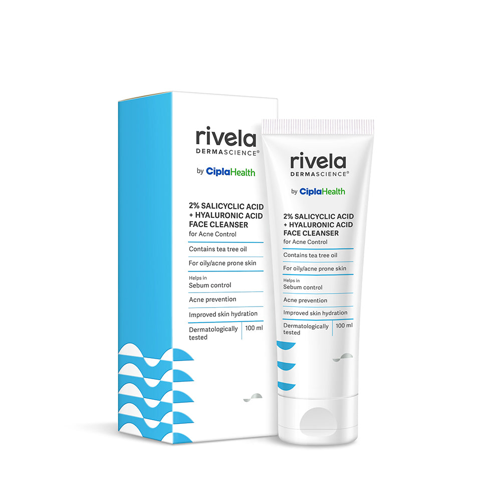 2% Salicylic Acid + Hyaluronic Acid Face Cleanser - Rivela Dermascience