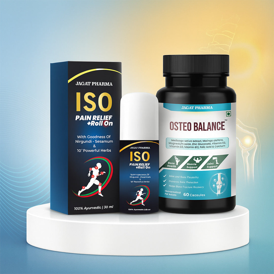 Jagat Pharma Osteo Balance + Roll-On: Strong Bones & Quick Relief Combo