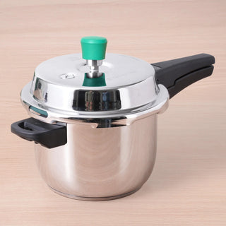 The Indus Valley QuicKooker Tri-Steel Stainless Steel Pressure Cooker, Premium Quality, 3 Layer Heavy Bottom, 100% Safe, ISI Certified, Induction & Gas, 3/5 L