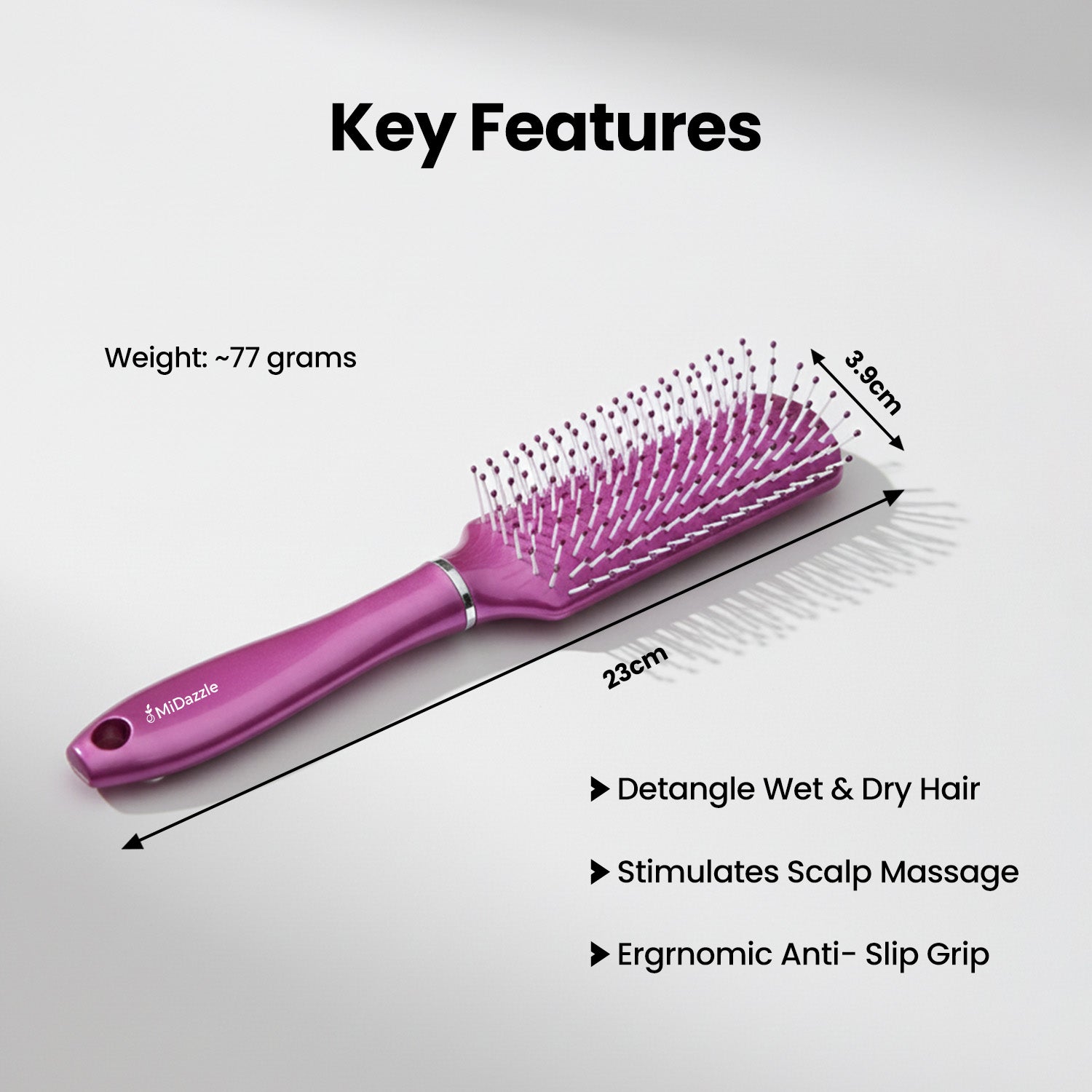 MiDazzle Styling Hair Brush (Neo) MIHB0038 - Distacart