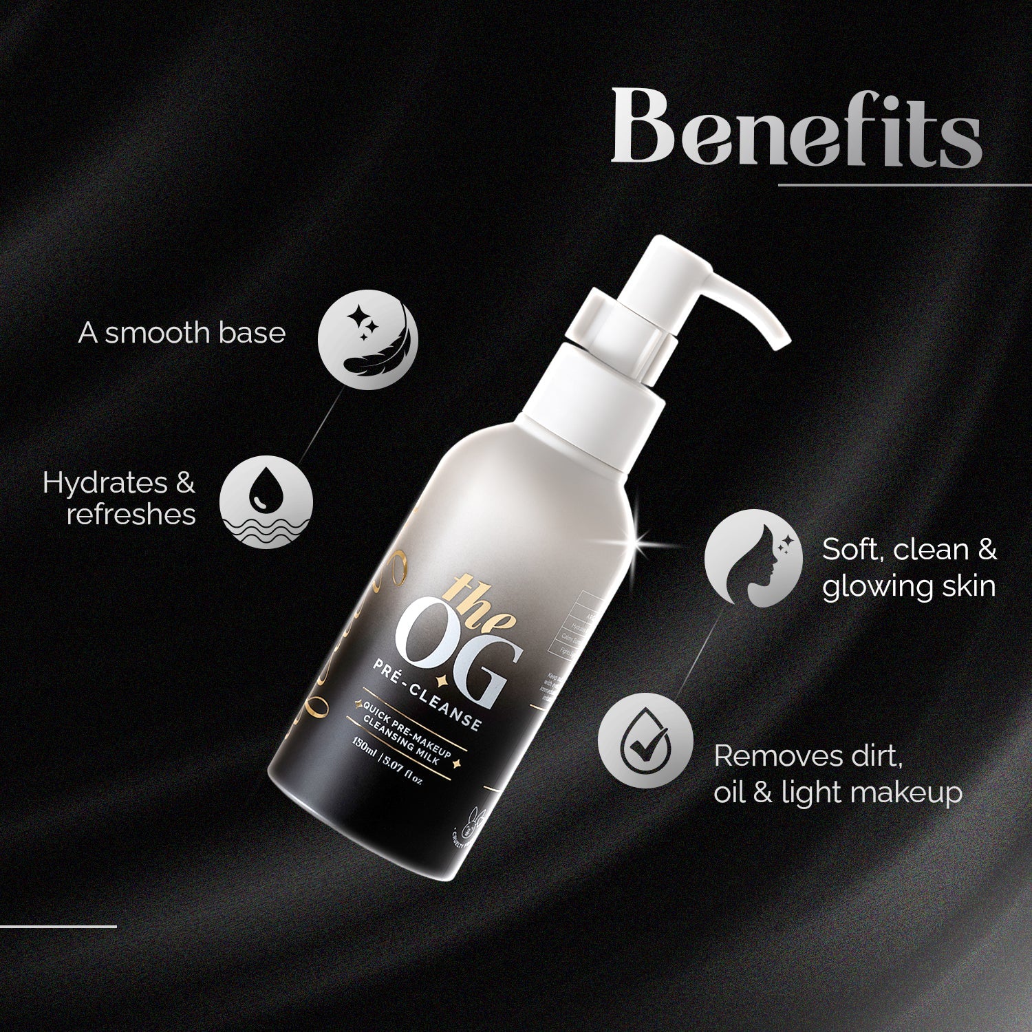 Aflairza The OG Pre-Makeup Cleansing Milk With Jojoba & Argan Oil for Gentle Daily Cleanser & Makeup Prep