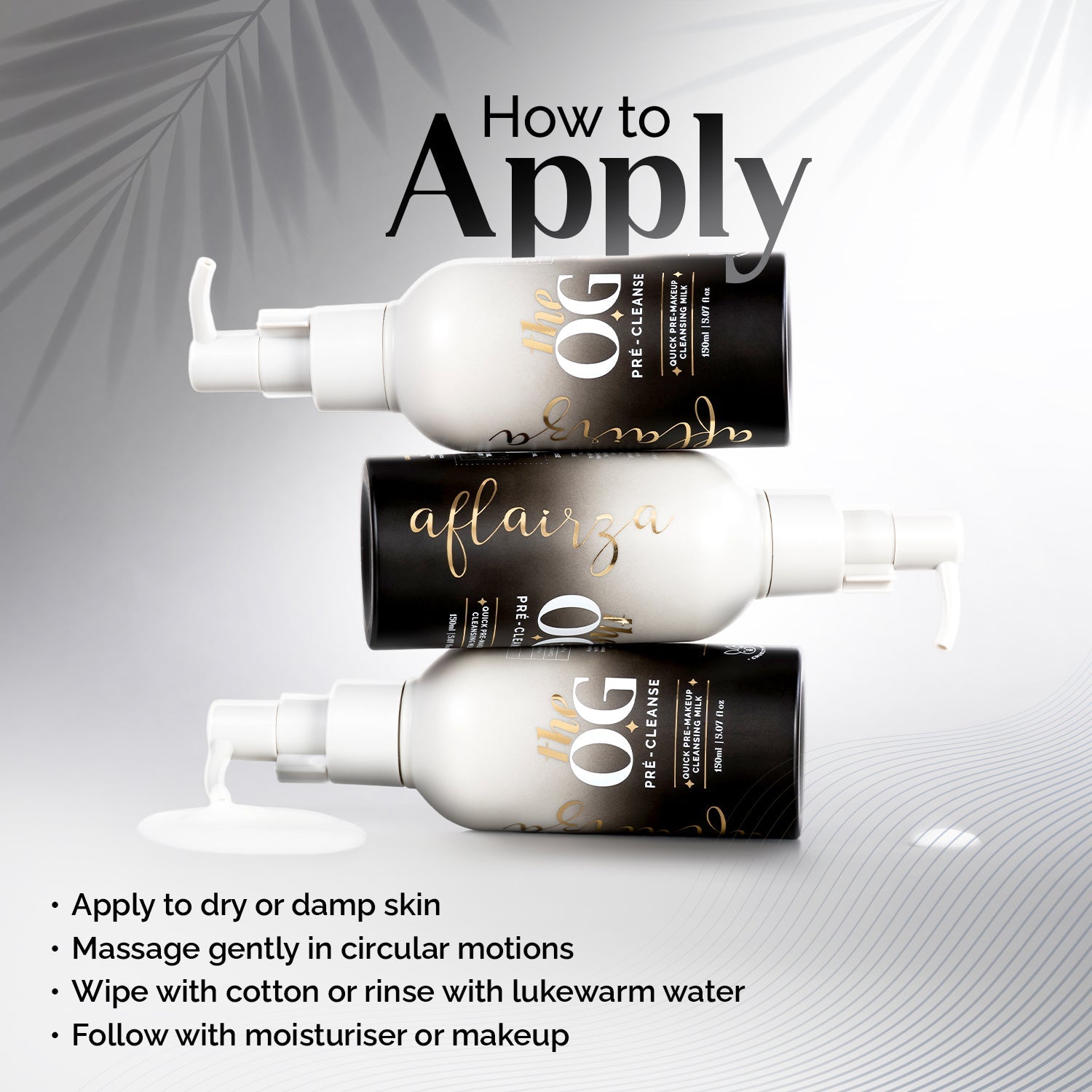 Aflairza The OG Pre-Makeup Cleansing Milk With Jojoba & Argan Oil for Gentle Daily Cleanser & Makeup Prep