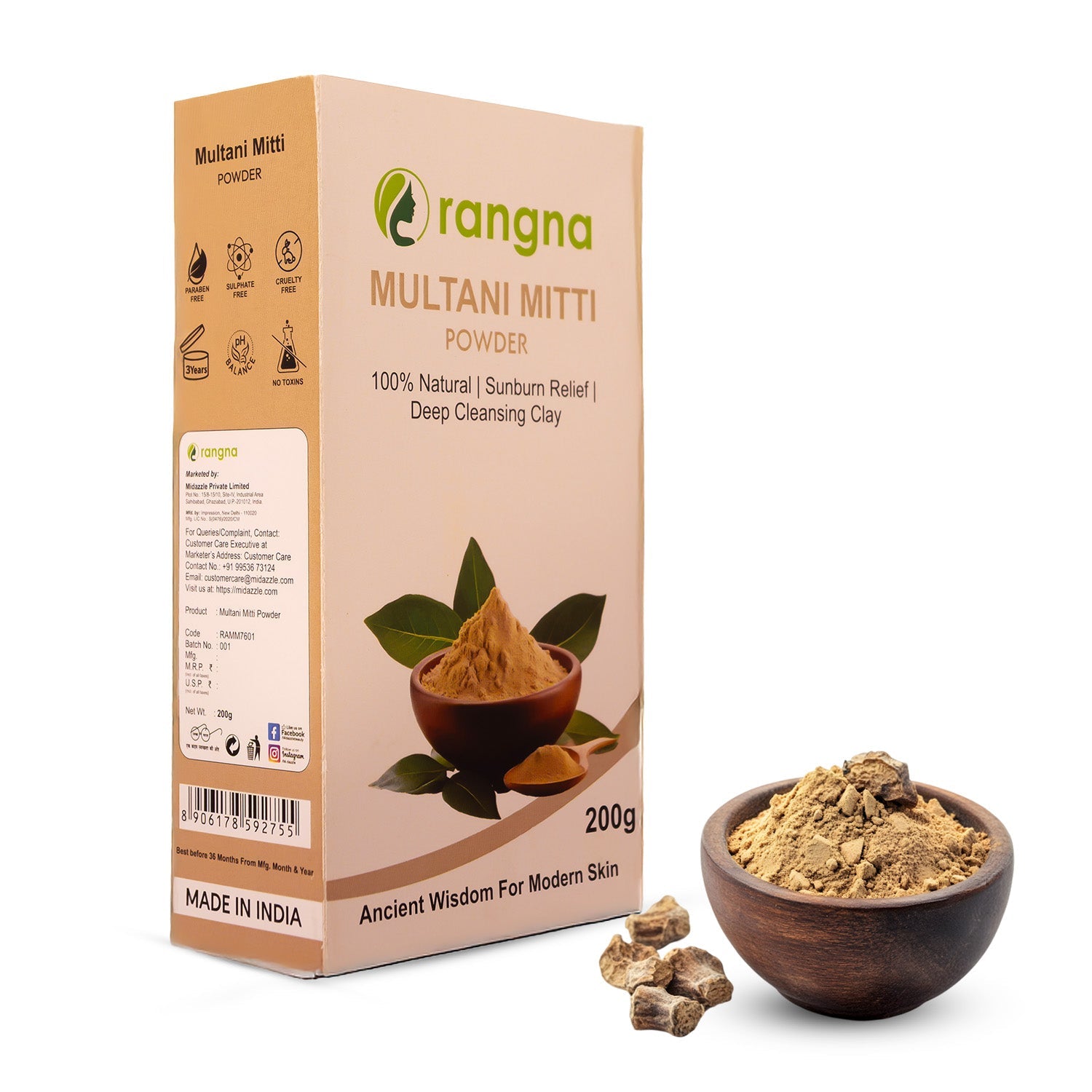 MiDazzle Multani Mitti RAMM7601 - Distacart