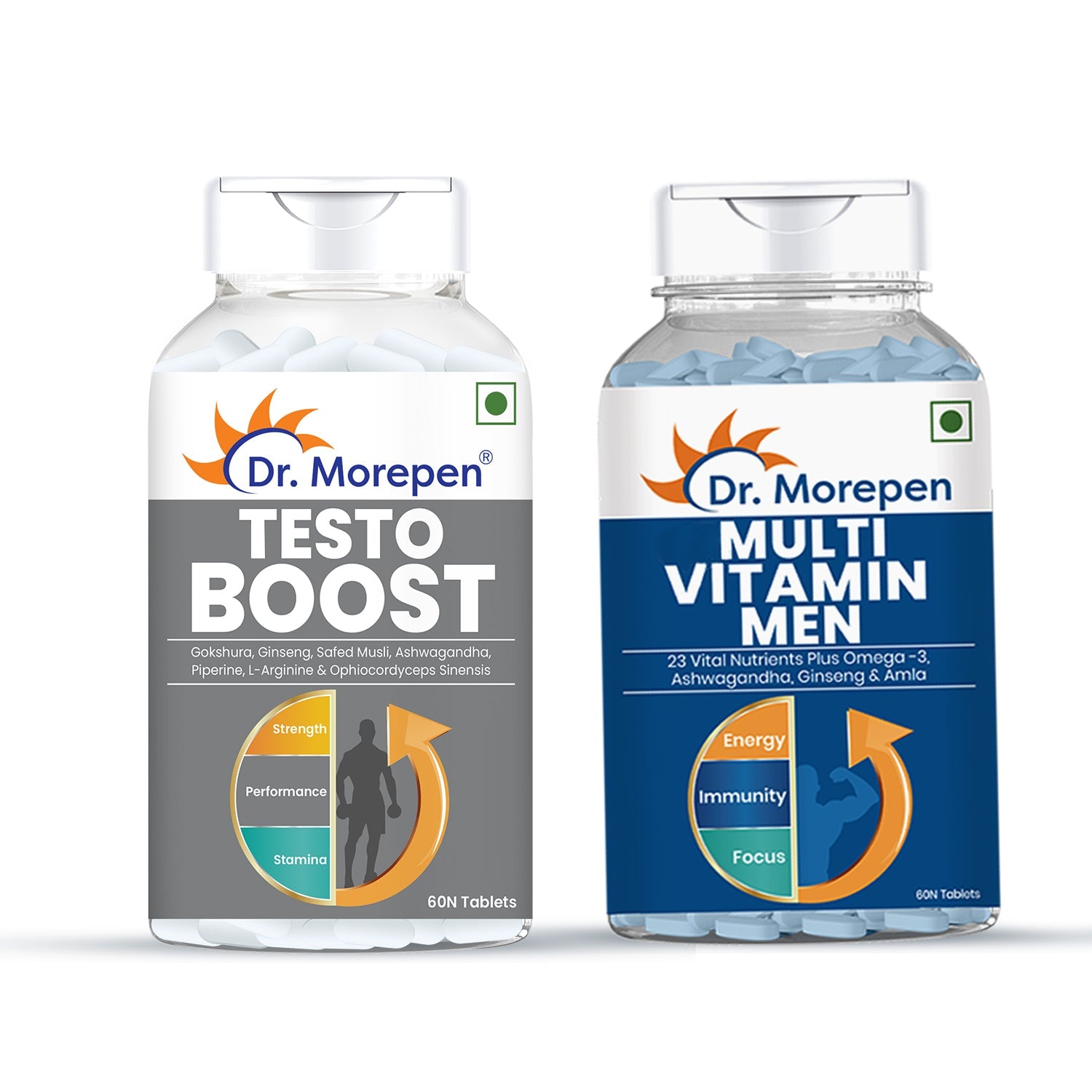 Dr Morpen Testo Boost And Multivitamin Men -With Omega 3 & Herbs /Energy & Immunity Booster - Distacart