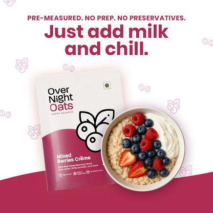 OverNightOats Mixed Berries Creme - Distacart