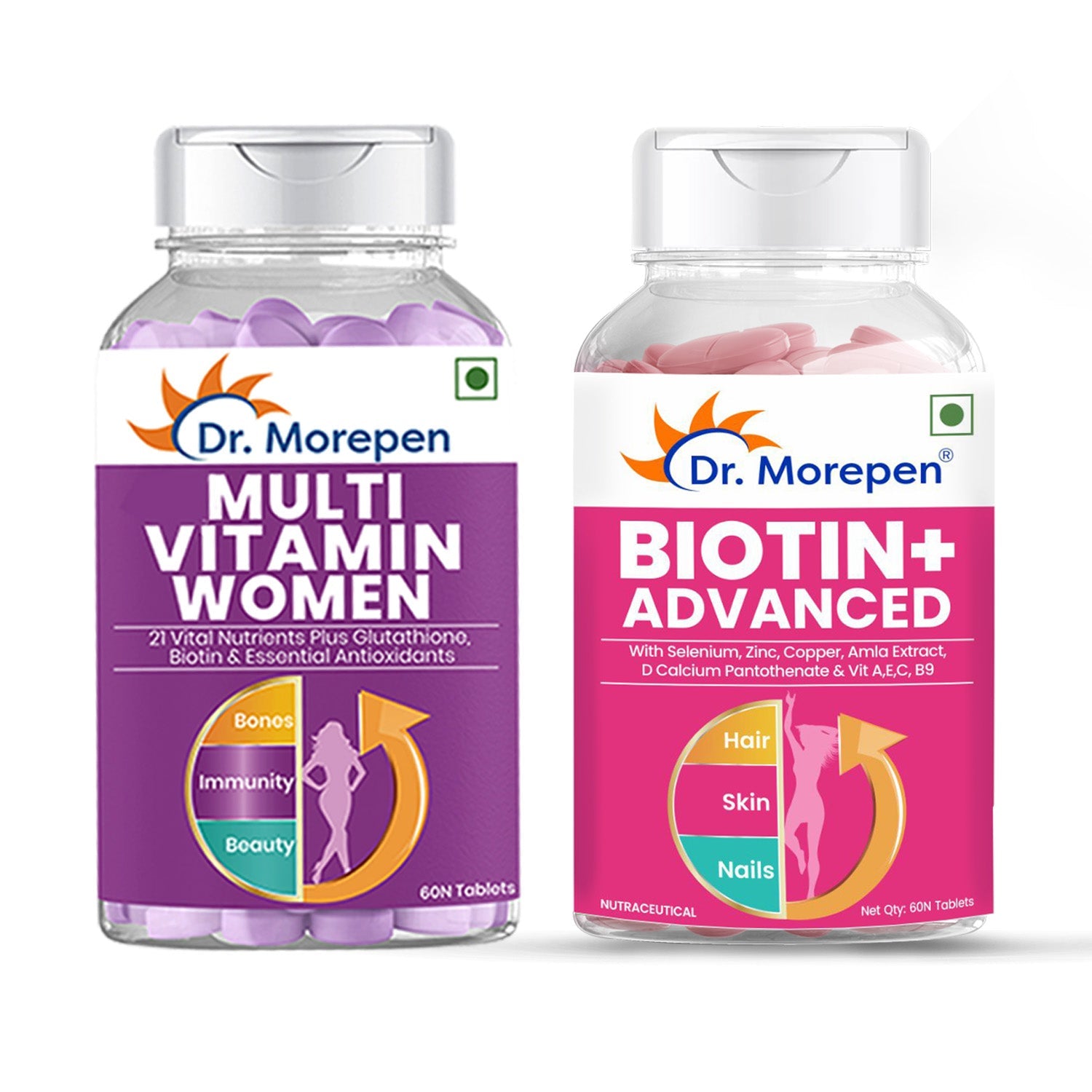 Dr Morpen Multivitamin Women And Biotin+ Advanced - Distacart