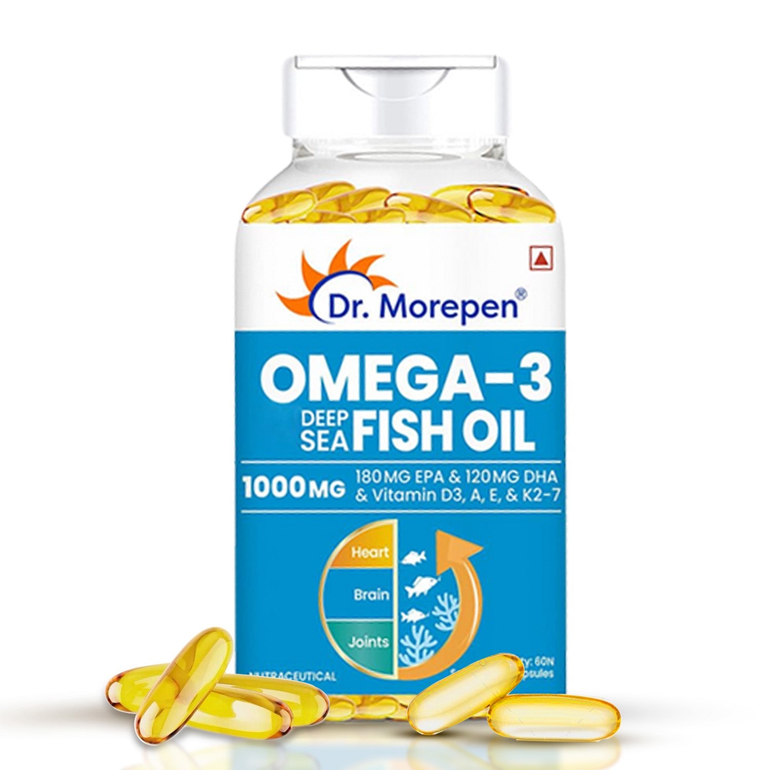 Dr Morpen Omega-3 1000Mg Deep Sea Fish Oil Softgel Capsules - Distacart
