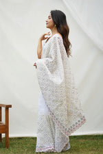 Thumbnail for Teeya Creation Off White Color Soft organza Silk Heavy Work Saree - Distacart