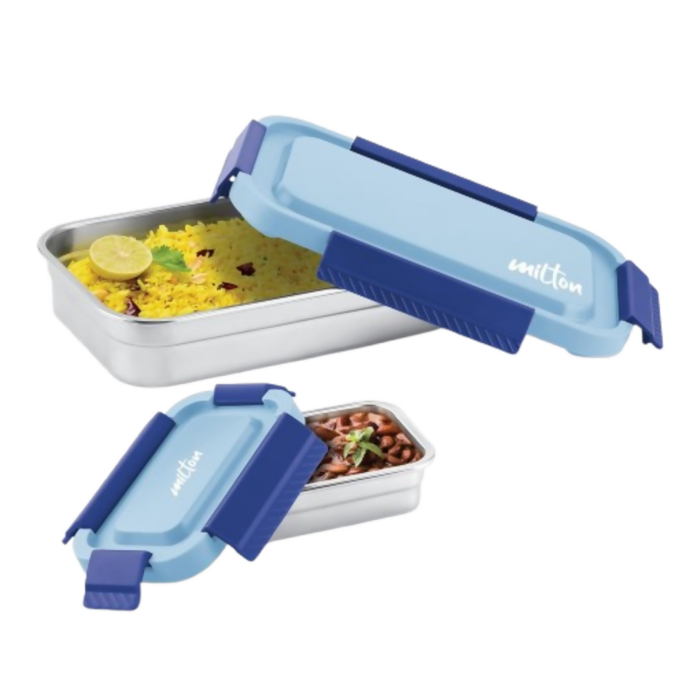 Milton Metro Meal Jr. Stainless Steel Tiffin Set of 2 - Blue - Dista
