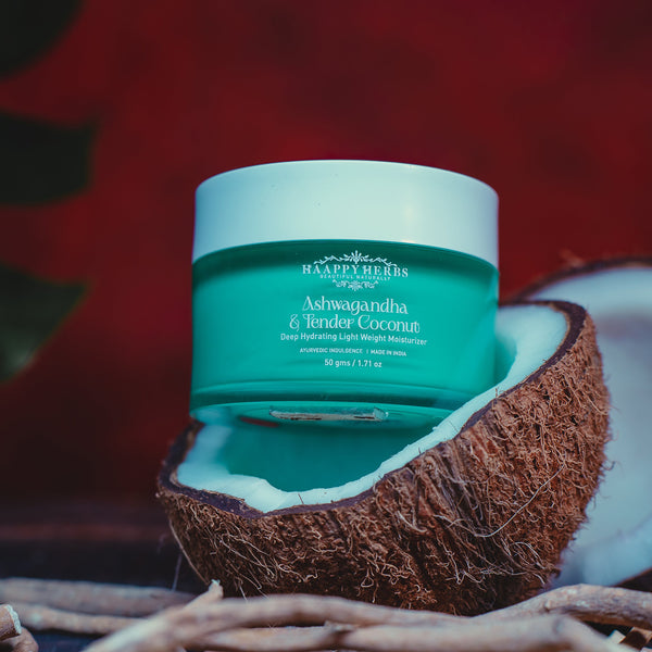 Haappyherbs Ashwagandha & Tender Coconut Deep Hydrating Light Weight Moisturizer