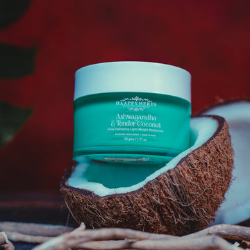 Haappyherbs Ashwagandha & Tender Coconut Deep Hydrating Light Weight Moisturizer - Distacart